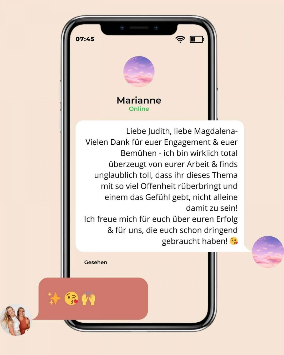 Kundinnen Handynachricht